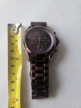 Michael Kors Purple Stainless Steel Chronograph Bracelet Watch